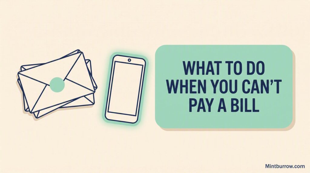 what to do when you can't pay a bill