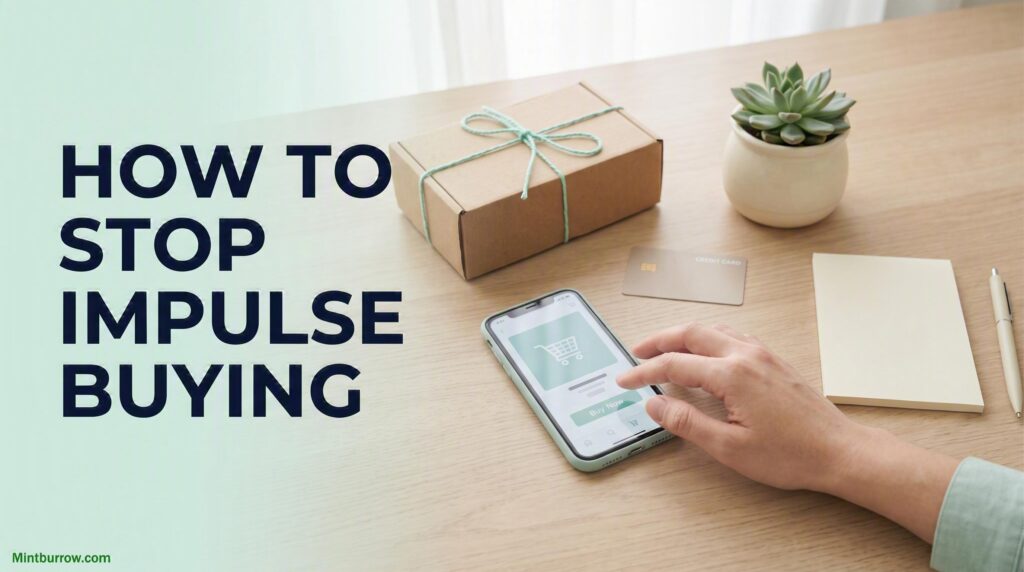 how to stop impulse buying person shopping on phone with credir card